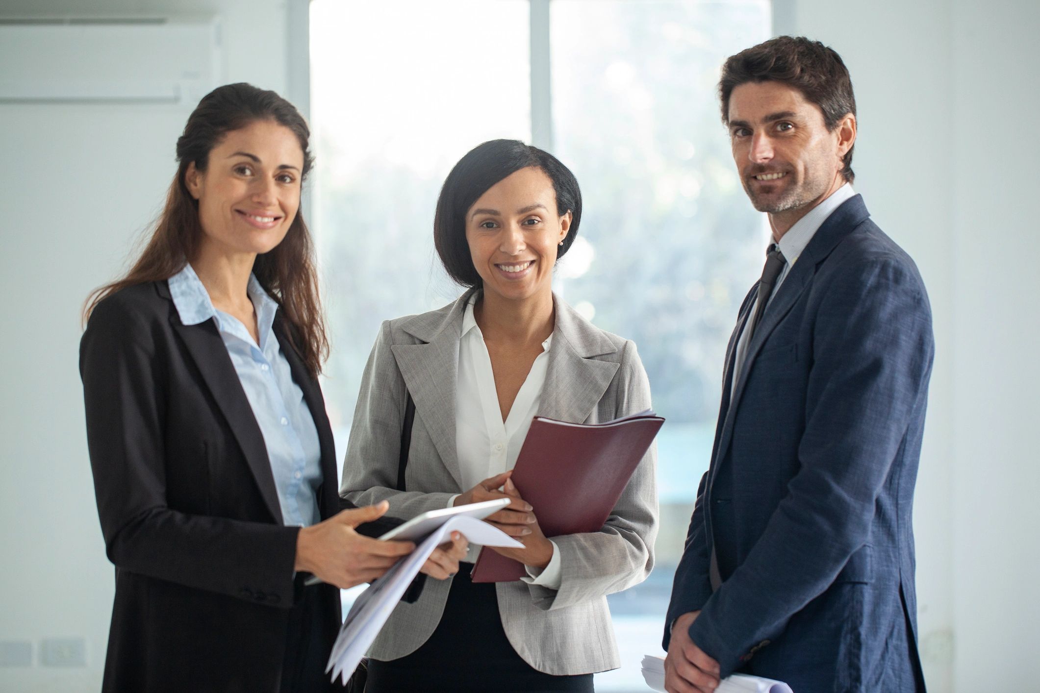 Professional finance team portrait